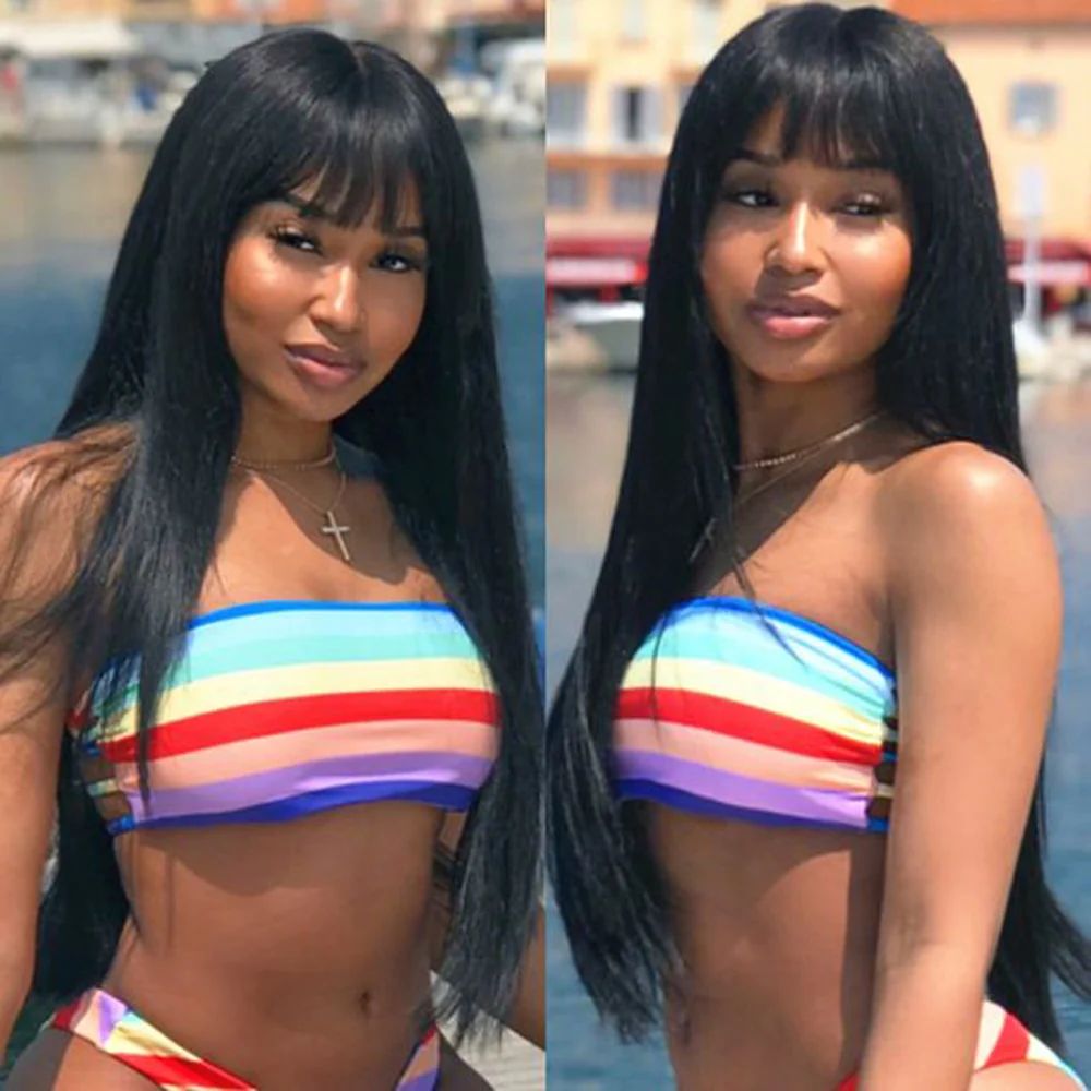 European & American Cross-Border Long Straight Hair Wig: Black Fashion