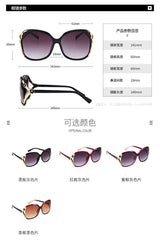 Decorative Fashion Cutout Women Sunglasses - Black Gold - Shop N Save