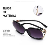 Decorative Fashion Cutout Women Sunglasses - Black Gold - Shop N Save