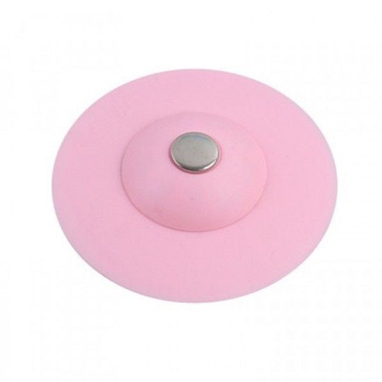 Silicone Shower anti clogging floor drain cover - Pink