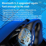R15 LED Digital Display Ear Clip Wireless Noise Reduction Bluetooth Headphone (Black)