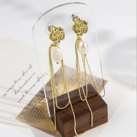 Creative Earring Display: Walnut Stand, Acrylic Rack for Multi-Styles - Shop N Save