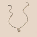 Sleek Cylindrical Bead Necklace - Minimalist Single-Piece Jewelry - Shop N Save