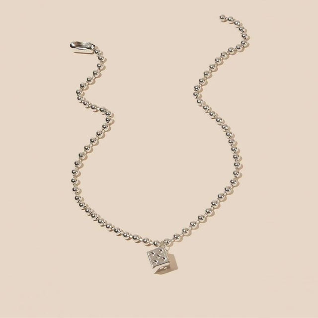 Sleek Cylindrical Bead Necklace - Minimalist Single-Piece Jewelry - Shop N Save