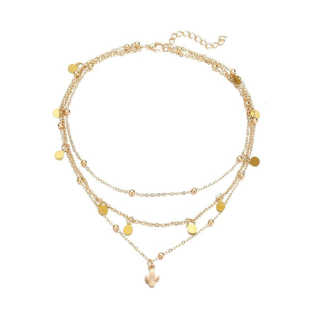 Gold Tree Coin Choker: 3-Piece Pendant Necklace Set - Shop N Save