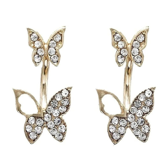 ANZAGA Double Butterfly Earrings: Innovative Crossover Design - Shop N Save