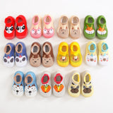 Newborn Infant Cartoon Design Socks Shoes For Kids Baby Girls - Breathable New Stylish Fashion For Boys Children - Soft Cotton Shoes - White Blue - Shop N Save