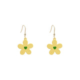 Lovely Vintage Yellow Flower Drop Earrings: Timeless Chic Design - Shop N Save