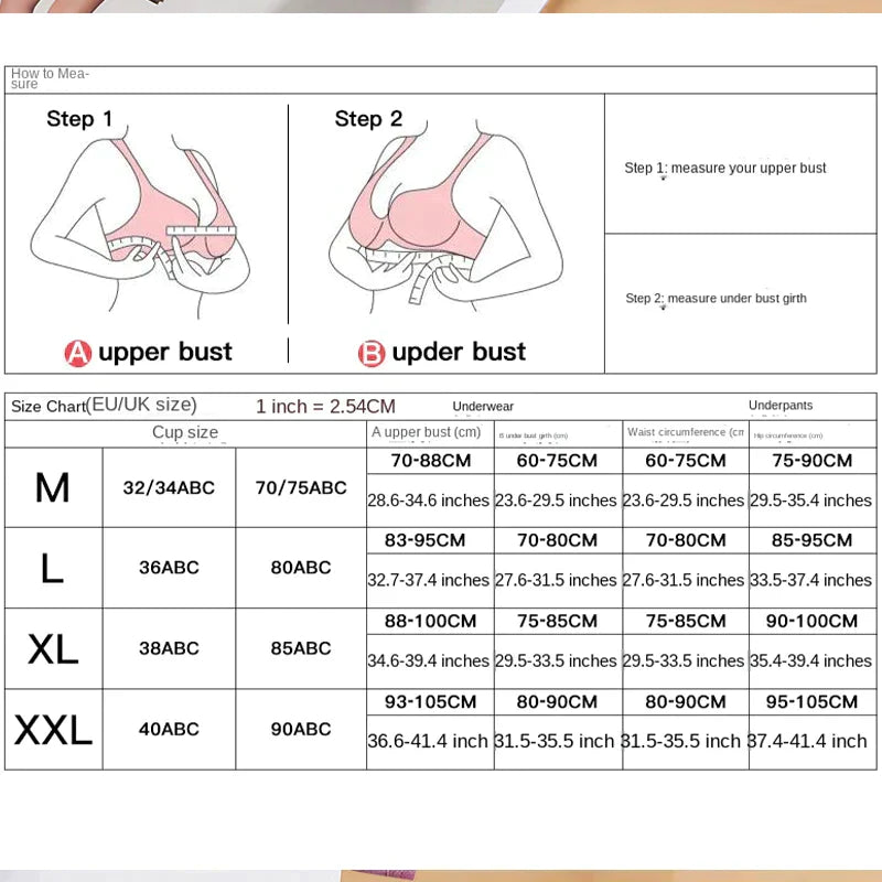 Seamless Bra Set Low Waist Panties Wire Free Bra Bralette Lingerie Brassiere Cotton - Brown