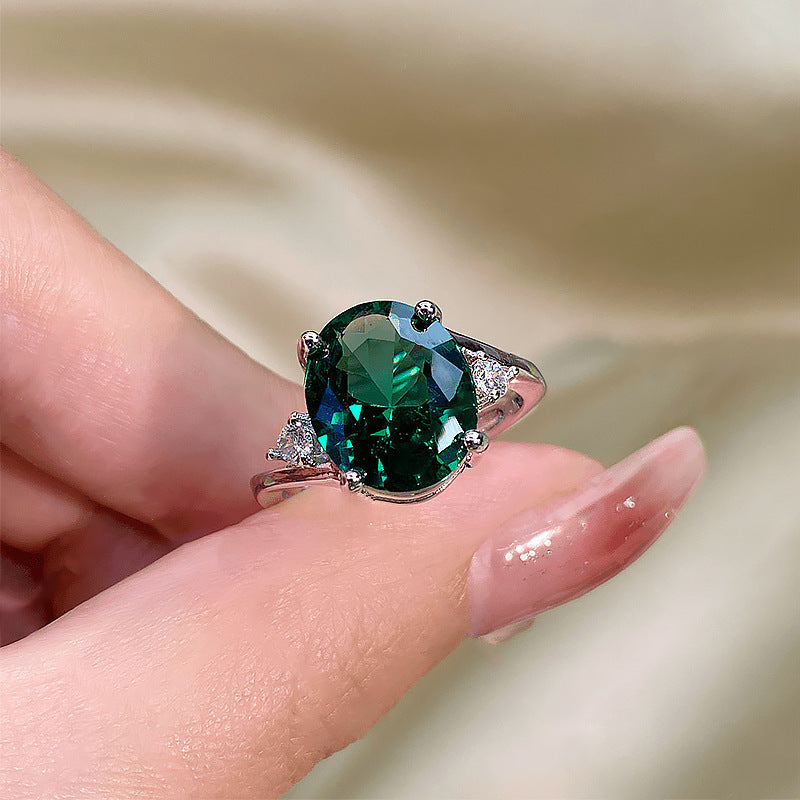 Large Carat Deep Purple Cubic Zirconia Ring, Retro Filigree Cocktail Ring, Elegant Bridal Jewelry For Her