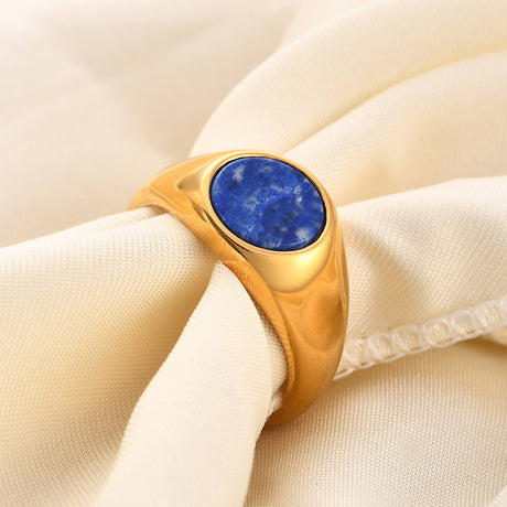 Stainless Steel Ring With Cats-eye Gemstone