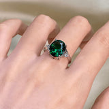 Large Carat Deep Purple Cubic Zirconia Ring, Retro Filigree Cocktail Ring, Elegant Bridal Jewelry For Her