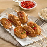 100 pcs Natural Bamboo Skewers for BBQ, Appetizers,Kebabs,nacks, Kitchen Crafts, Party Accessories