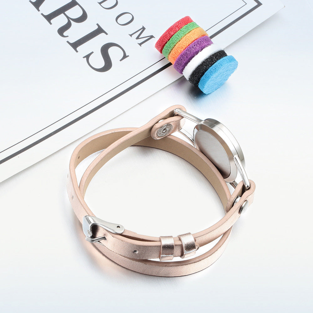 Men's And Women's Fashion Stainless Steel Hollow Essential Oil Diffusion Perfume Lucky Tree Bracelet