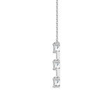 1 Carat Silver Necklace Pendant Set With Top Grade Moissanite, Made Of S925 Silver Plated Platinum.