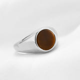 Stainless Steel Ring With Cats-eye Gemstone