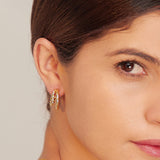 S925 Special-interest Design Simple Hemp Rope Double C Asymmetric Trending Earrings Ear Clip