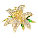 Elegant And Refined Full-diamond Lily Broochcollar Pin