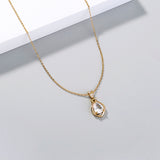 European and American necklace jewelry Light luxury simple style niche perfume bottle water drop transparent crystal zircon necklace accessories