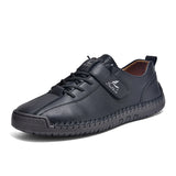 Large-size Mens Short Boots With Hand-stitched Detailing