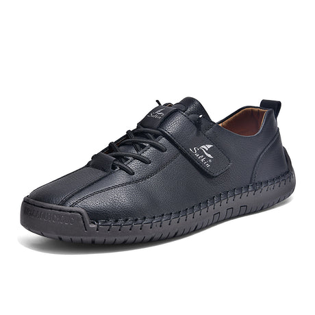 Large-size Mens Short Boots With Hand-stitched Detailing