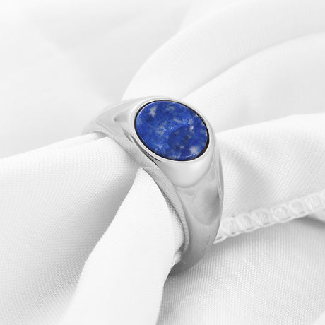 Stainless Steel Ring With Cats-eye Gemstone