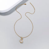 European and American necklace jewelry Light luxury simple style niche perfume bottle water drop transparent crystal zircon necklace accessories