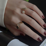 Open Ring With Micro-set Details Elegant And Stylish For Women
