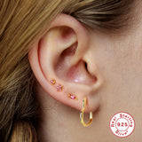 Color Diamond Snowflake Fashion Trending Earrings