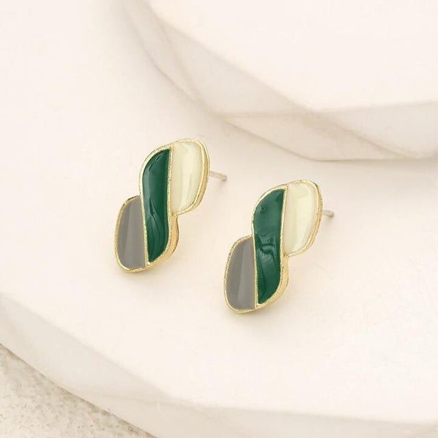 Color Block Stud Earrings: Modern Style for Vibrant Statements - Shop N Save
