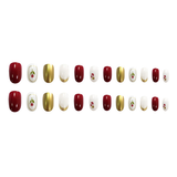 Floral Tulip Nail Set | 24 Pieces Glue-On | Multi-Color Women's Fake Nails - Shop N Save
