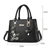 Floral Embroidered Handbag: Stylish, Adjustable Strap, Zip Closure, Quality - Shop N Save