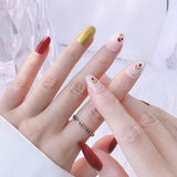 Floral Tulip Nail Set | 24 Pieces Glue-On | Multi-Color Women's Fake Nails - Shop N Save