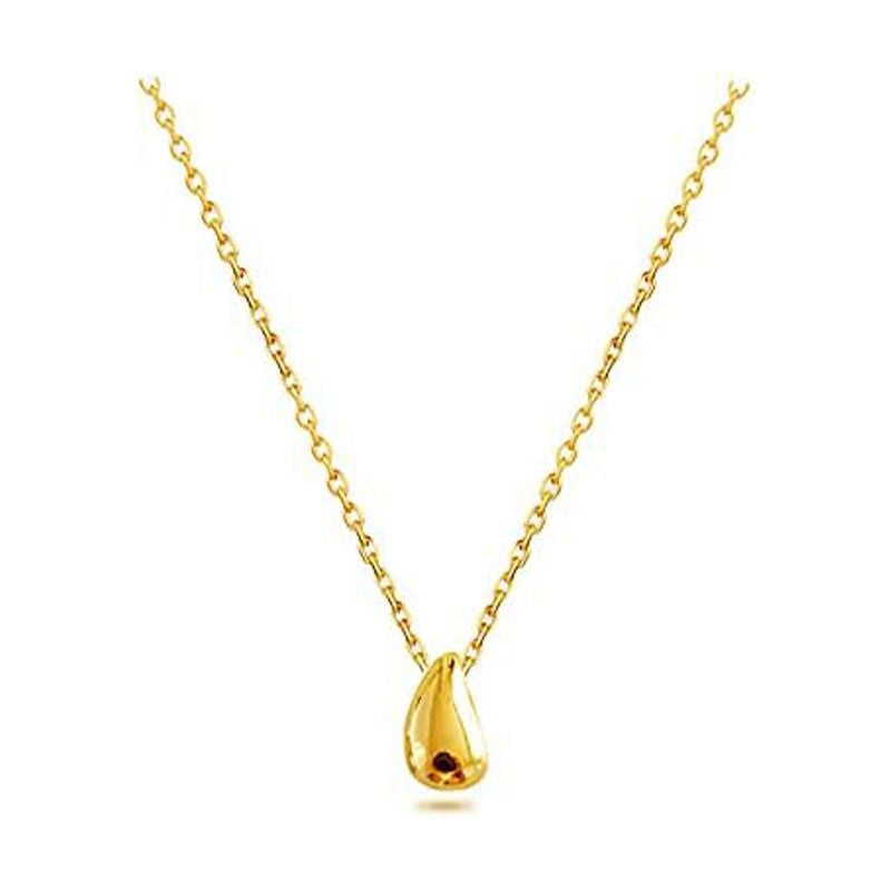 Dainty Teardrop Necklace: Sterling Silver, Minimalist Fashion, Adjustable Chain - Shop N Save