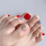 Cute Smile Nails Set - 24 Pieces with Glue, Multi-Color Variety - Shop N Save