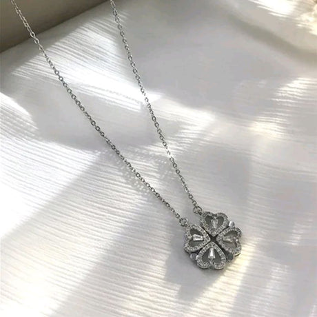 Lucky Four-Leaf Clover Necklace - Titanium Steel Lady Jewelry - Shop N Save