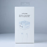 14 Pro Max 50W Adapter: Fast USB-C+C Charging, Lightning Cable - Shop N Save