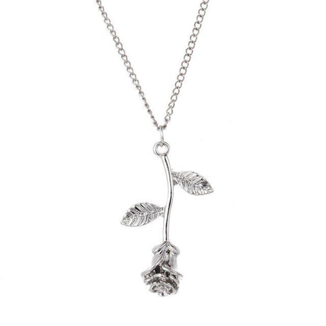 Rose Flower Necklace: Gold-Plated, Gift for Women, Timeless Design - Shop N Save