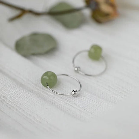 Vintage Silver Green Jade Earrings: Silver, Daily Wear Gift - Shop N Save
