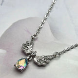 Winged Rhinestone Charm Necklace - Elegant Jewelry for Every Occasion - Shop N Save