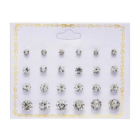 12 Pairs Women's Earrings Set: , Floral Styles - Shop N Save