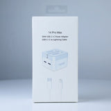 14 Pro Max 50W Adapter: Fast USB-C+C Charging, Lightning Cable - Shop N Save