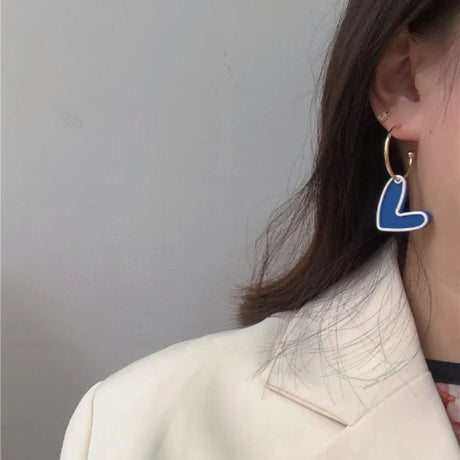 Asymmetric Love Tassel Earrings - Korean Trendy Women's Jewelry - Shop N Save