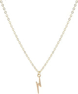 Artmiss Lightning Necklace - Gold Charm Bar Choker Jewelry - Shop N Save