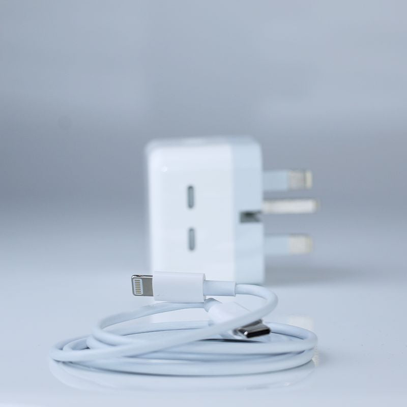 14 Pro Max 50W Adapter: Fast USB-C+C Charging, Lightning Cable - Shop N Save