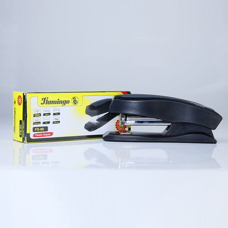 Flamingo FS-90 Plastic Stapler: Durable, Compact, Easy to Use (Black Grey) - Shop N Save