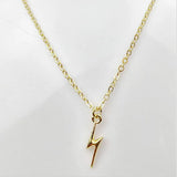 Artmiss Lightning Necklace - Gold Charm Bar Choker Jewelry - Shop N Save