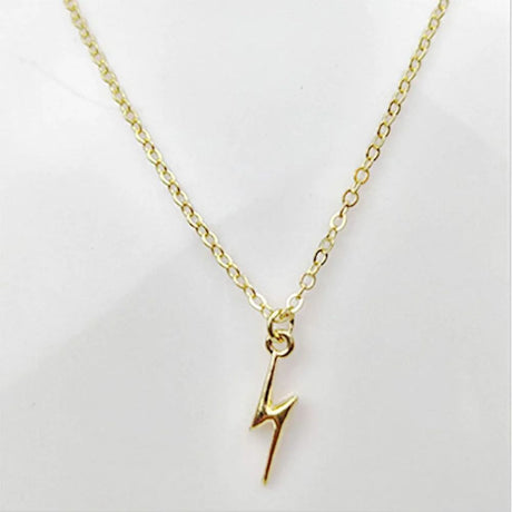 Artmiss Lightning Necklace - Gold Charm Bar Choker Jewelry - Shop N Save