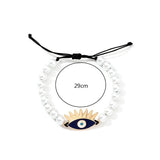 Pearl Evil Eye Bracelet: Vintage Turkish Jewelry, Adjustable Rope - Shop N Save