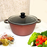 Premium Aluminum Cooking Pot: Non-Stick, Glass Lid, 26 cm - Shop N Save